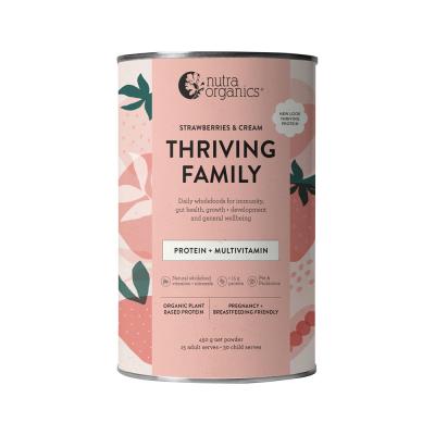 Nutra Organics Thriving Family Protein Strawberries & Cream 450g